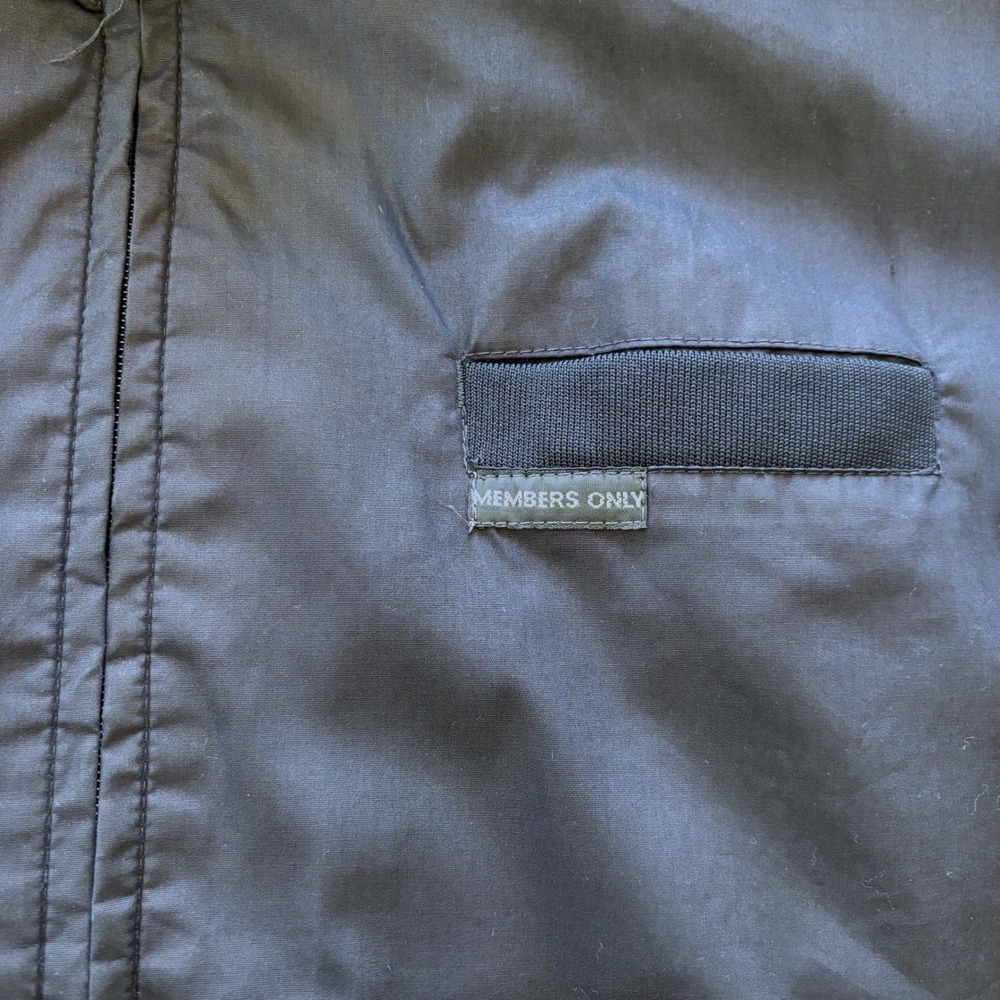 Members Only Mens XL Iconic Jacket‎ Blue Vintage Classic Bomber Windbreaker - Picture 2 of 7